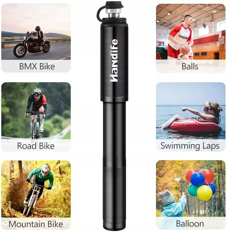 Mini Bike Pump Portable Bicycle Tyre Inflator Hand Pump Schrader Presta  Valve