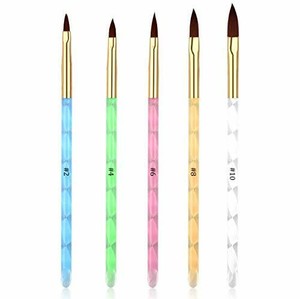 5Pcs UV Gel Acrylic Nail Brush Set for Nail Art Tips ...