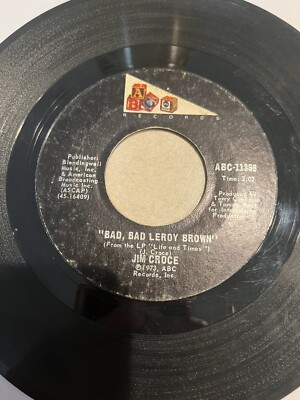 Jim Croce ''Bad, Bad Leroy Brown'' 70s Pop-Rock HIT 45 (Visually VG) Tested CLEAN