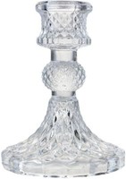Clayre & Eef 6GL4908 KerzenstäNder Transparent Glas Ø 8X11 Cm