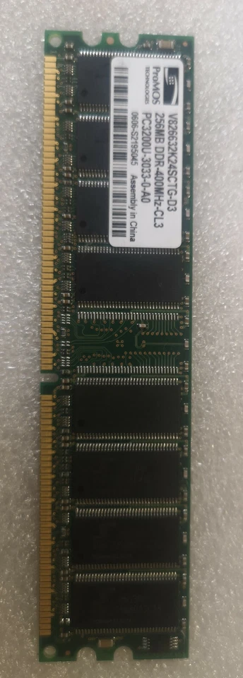 Promos Technologies V826632K24SCTG-D3 256 MB 400 MHz DDR Memory - Image 3 of 3