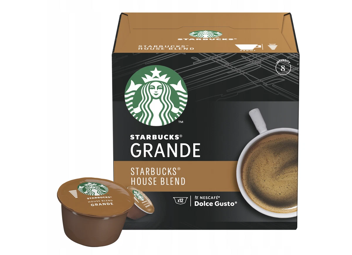 NESCAFE DOLCE GUSTO STARBUCKS - GRANDE HOUSE BLEND - 12 PODS=12 COFFEE