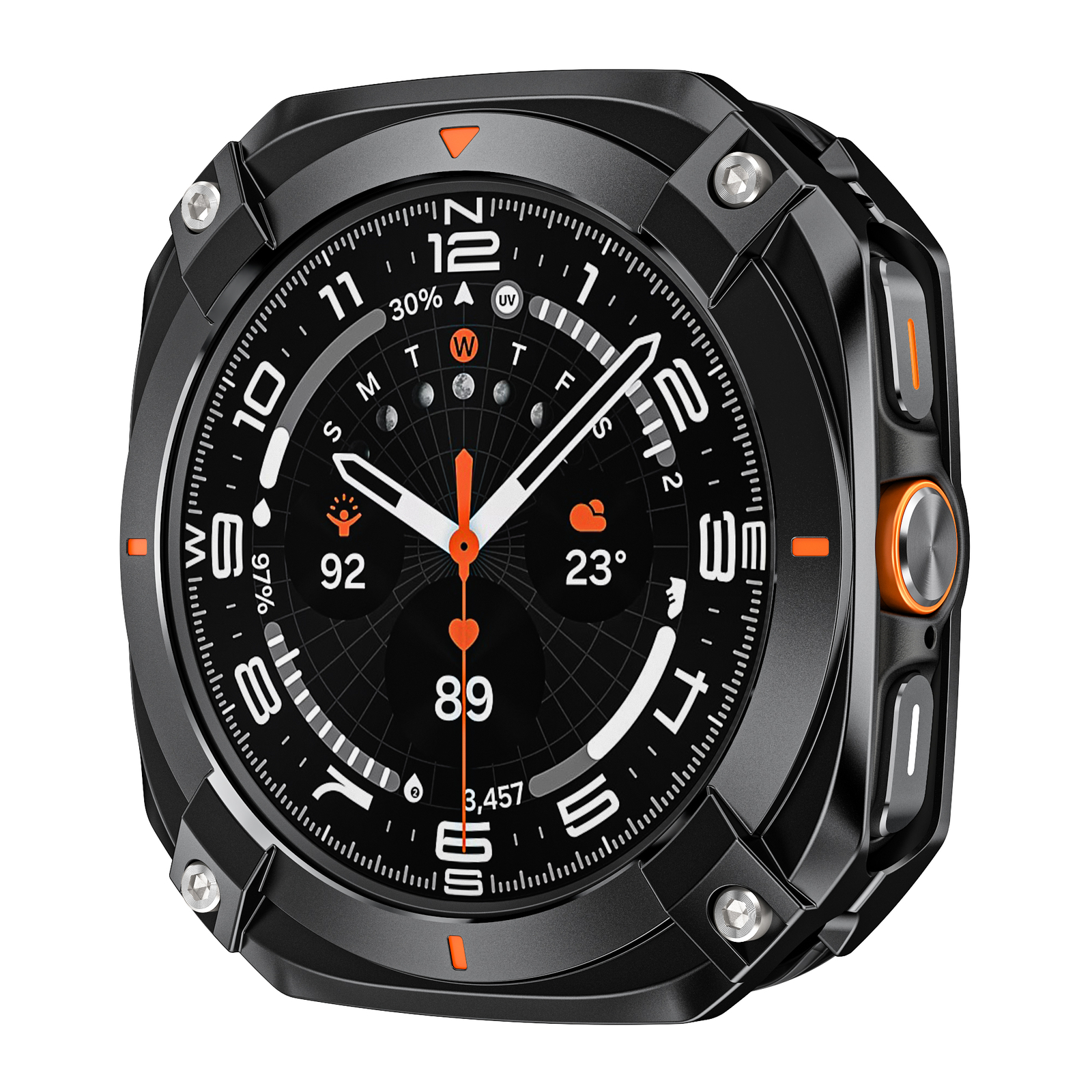 Metal Bumper Case For Samsung Galaxy Watch Ultra 47mm Cover+Tempered Glass Film