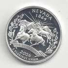 2006 S Silver Proof NEVADA Quarter - 90% Silver