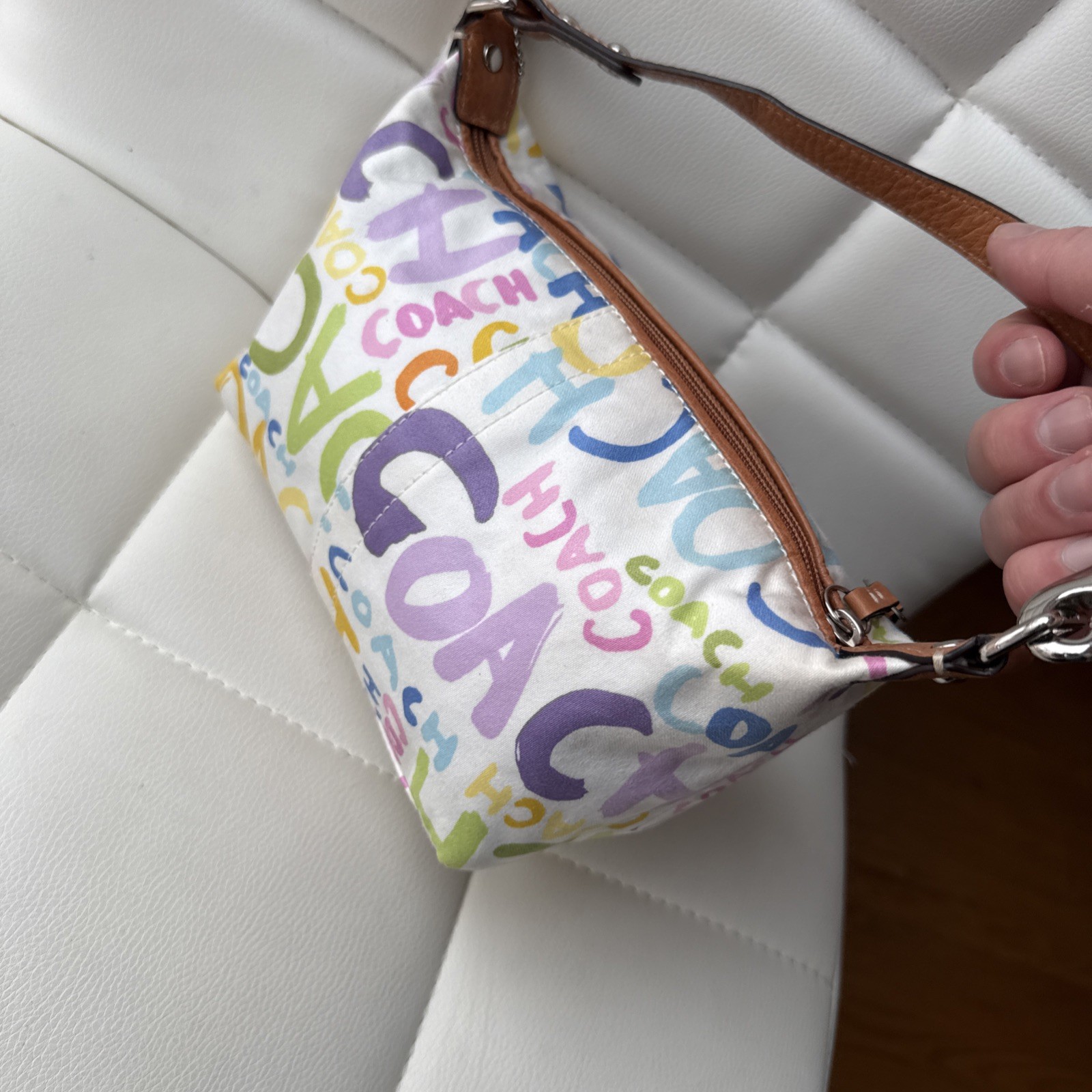 Coach Spring Hampton Scribble Graffiti Mini Hobo … - image 4