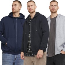 Jack  Jones Mens Bradley Sweat Zip Big  Tall Hoodie