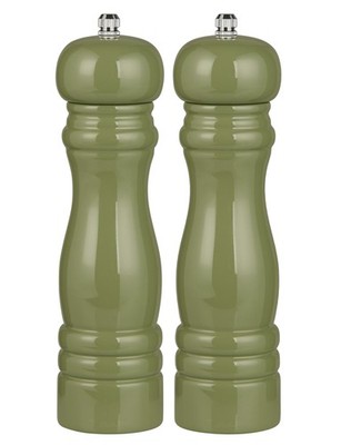 Ib Laursen - 2er Set Pfeffermühle und Salzmühle Grün 1740-22 Gewürzmühle Retro