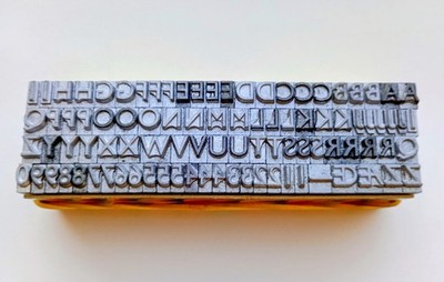 18 point GILL SANS MEDIUM Uppercase / Lowercase  letterpress printing metal type