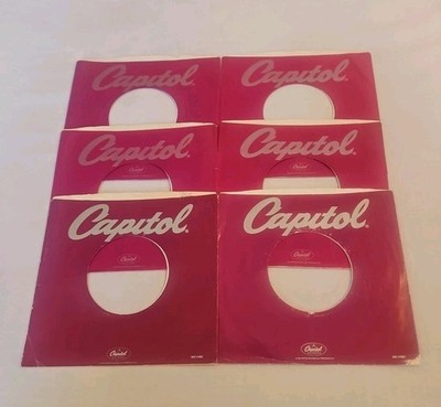 45 RPM 7'' RECORD SLEEVES CO. SLEEVE 6 PACK SEE PHOTOS Capitol Records (SLV355)
