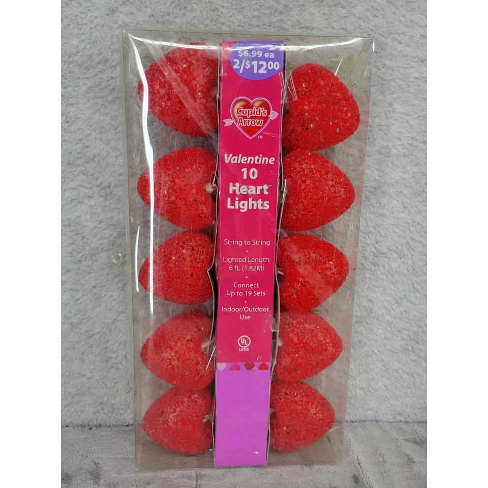Cupidos Flecha San Valentín Corazón Luces Cuerda a Cuerda Conectable 10 Unidades Foto 3 de 3