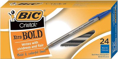 Cristal Xtra Bold Ballpoint Pens, Bold Point (1.6Mm) for Vivid and Dramatic Line