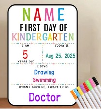 New Dry Erase With Stickers  Markers First Day Of School Sign