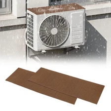 2Pcs Air Conditioner Drip Cushion 39"x12"x5/32" Self-Adhesive AC Top Pad Brown