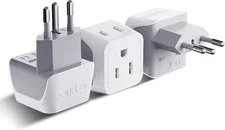 Travel Smart with 3-Pack Ultra Compact Type N Brazil Adapters - Grounded Safety
