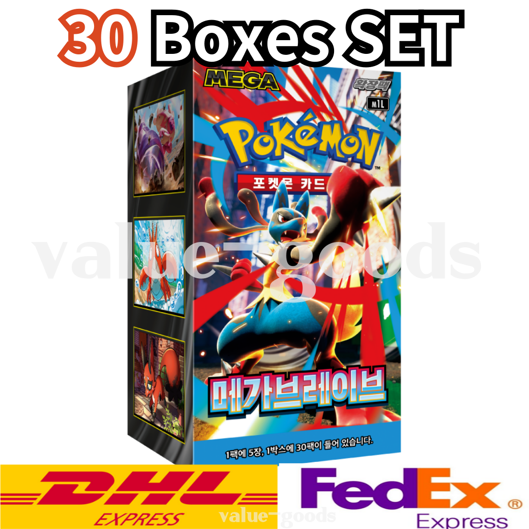 30 BOXES SET] Pokemon Card Expansion Pack Mega Brave Booster Box