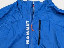NEW Mammut Aenergy WB Windbreaker Hooded Jacket Men's Large Blue