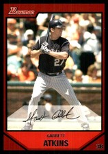 Garrett Atkins 2007 Bowman #30 Rockies MLB READ FREE SHIPPING AutographDen