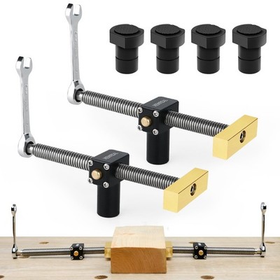 2 PCS 3/4'' Adjustable Bench Dog Clamps 4 PCS NonSlip Dogs MFT Table
