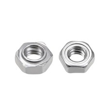 Hex Weld Nuts,1/4-20 Carbon Steel with 3 Projections Machine Screw Gray 10pcs