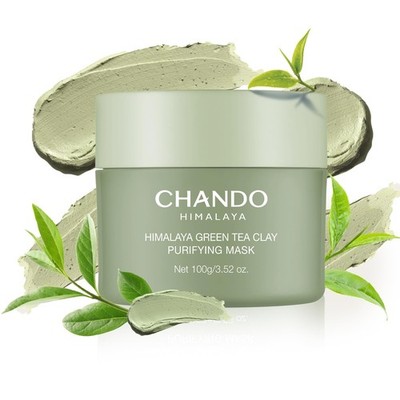Purifying Green Tea Mask, Natural Facial Clay Mask Deep Pore Cleansing with G...