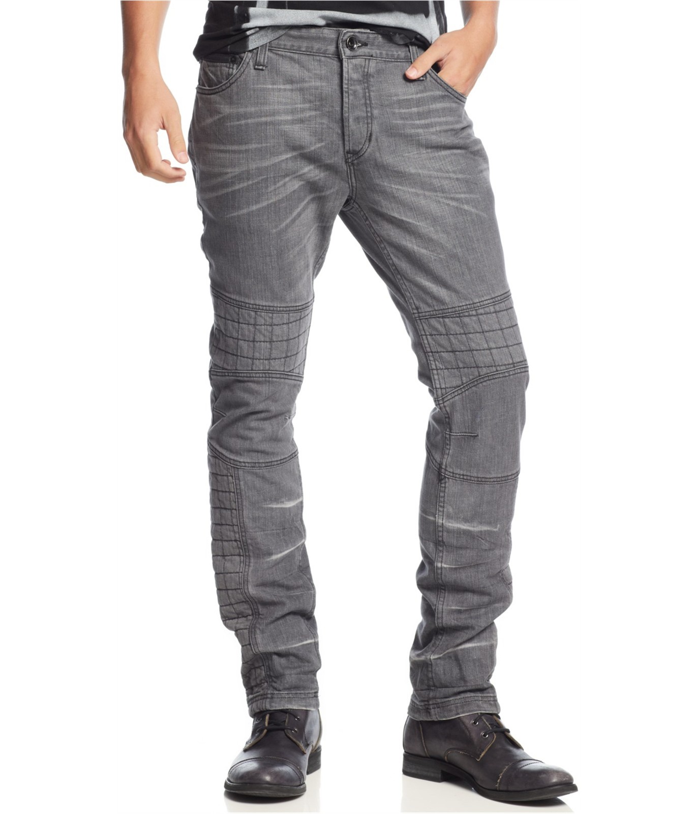 Мужские джинсы Rogue State Moto Slim Fit серые 31W x 32L 6790₽