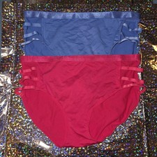 Lot Of 2 Ashley Stewart Plus Size Strappy Briefs Tagless Panties Size 18/20 2X 