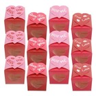  12 Pcs Mother Valentine Cookie Boxes with Window Valentine's Day