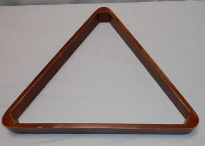Vintage Brunswick Billiards Wooden 15 Ball Rack Pool Table Triangle NICE Piece - Image 1 of 4