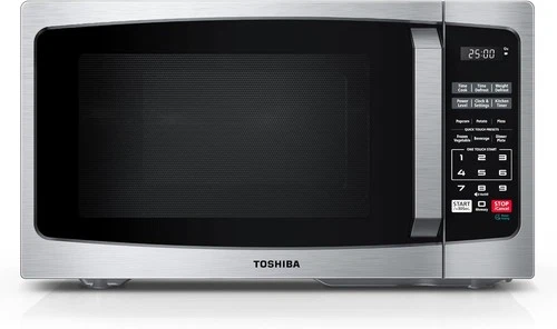 TOSHIBA ML-EM09PA(SS) Small Microwave Oven with 6 Auto Menus,Stainless Steel