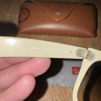 Ray-Ban Wayfarer II Sunglasses Model RB2143 973/S1 Cream/Beige