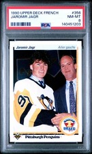 1990 UD FRENCH #356 JAROMIR JAGR ROOKIE RC PSA 8
