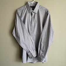 James Kingdom Mens Dress Shirt XL 16.5 Cotton Long Sleeve