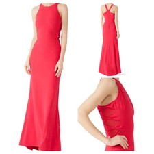 Halston Heritage Fuchsia Twist Gown 0 XS Dress Formal Evening Special Occasion