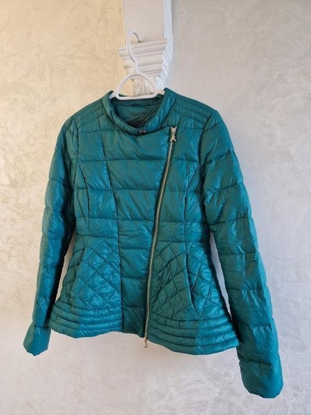 Women Patrizia Pepe Puffer Jacket Turquoise 38 / M