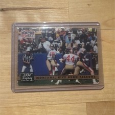 Pro Set 1991 Montana, Rice Burn Falcons #329 1990 Replay Montana Rice 49ers