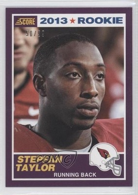 2013 Score 2013 Rookie Purple 50/99 Stepfan Taylor #426 Rookie RC 2x3