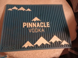 Pinnacle Vodka Logo Rubber Bar Mat large blue