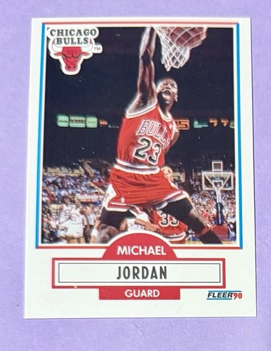 1990-91 Fleer - Michael Jordan #26 Black Line Above Biographical Information