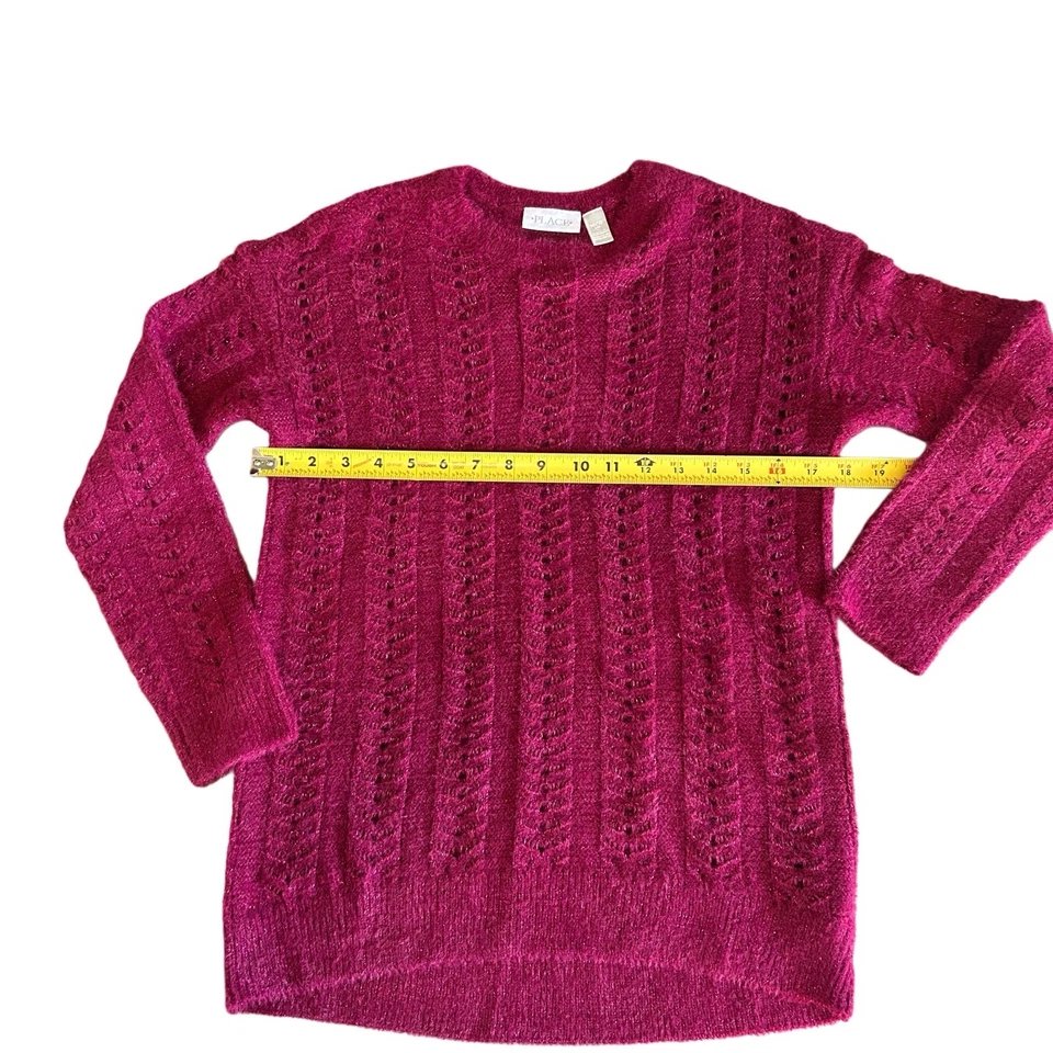 Suéter Elegante para Niños Niñas Talla 10/12 Elastizado Suave Abierto Crochet Look Foto 4 de 4