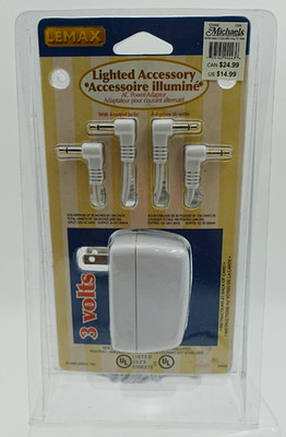Lemax Lighted Accessory Switching Mode Power Adapter 3 Volts with 4-Output Jacks