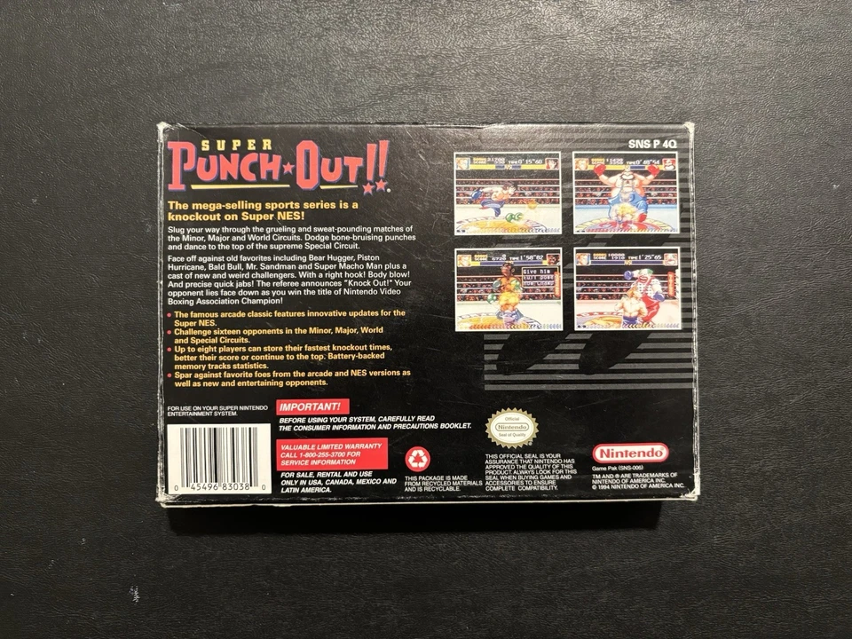 Super Punch Out (Super Nintendo SNES) CIB Complete Authentic Tested & Works! - Image 3 of 4