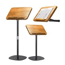 2-in-1 Dual-Use Music Stand  Tabletop Stand, Heavy Duty Solid Wooden Music S...