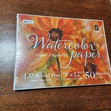 Watercolor Paper by Jack Richeson 9x12 135# Acid Free 50 Sheets