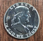 1961 Uncirculated 90% Silver Franklin Half Dollar *High Luster*