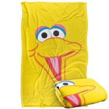 Sesame Street Big Bird Head Silky Touch Super Soft Throw Blanket