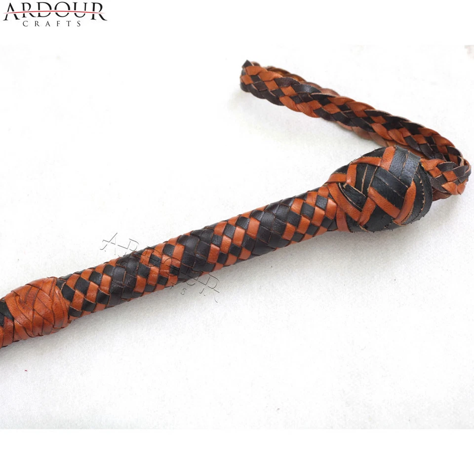 Kangaroo Hide Leather 04 to 16 Feet 16 Plaits Bull Whip Indiana Jones Bullwhip - Image 4 of 4