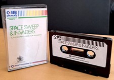SPACE SWEEP & INVADERS C16 / PLUS 4 GAME CASSETTE TAPE