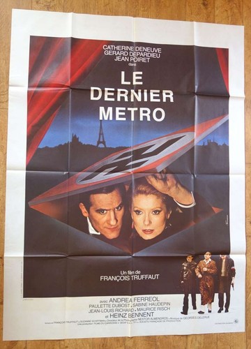 THE LAST METRO / DERNIER METRO Deneuve original LARGE french movie poster '80