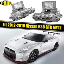 Pair LED Fog lights For 2012 2013-2016 Nissan R35 GTR DRL Daytime Running Lamps