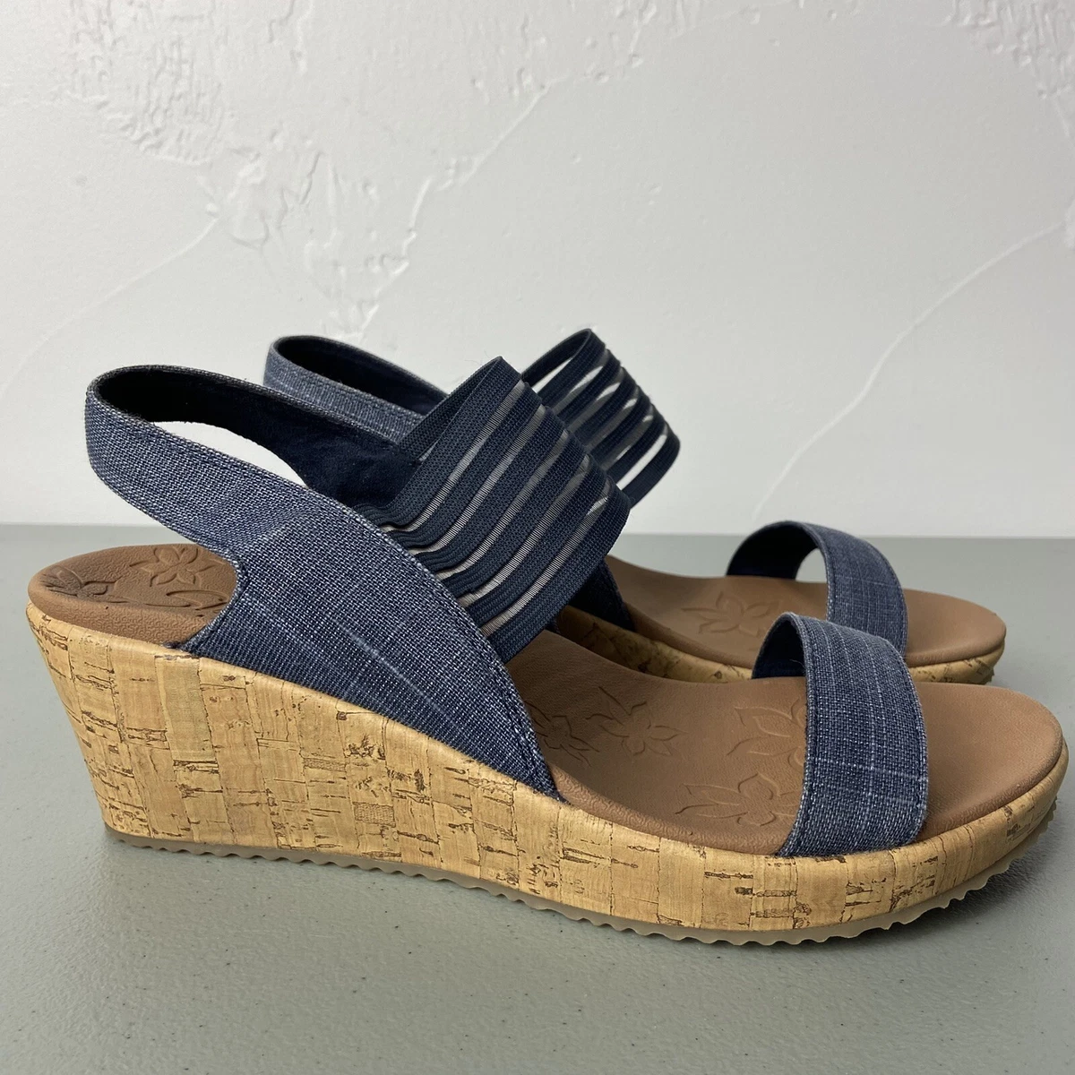 Skechers cork shop wedge sandals